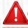 Icon representing a warning sign or penalty