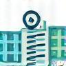 Icon representing a map or route planning